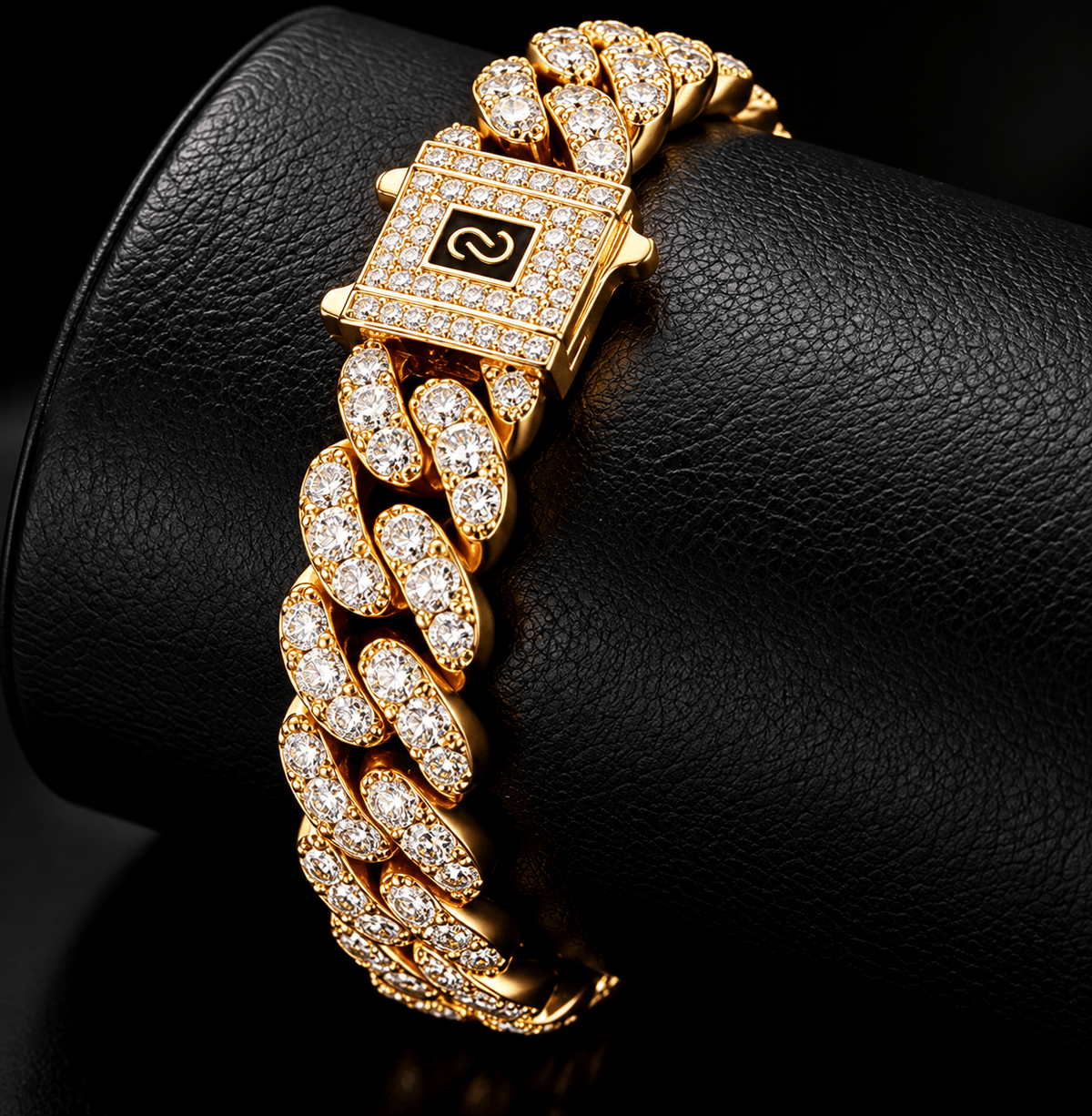 10mm 14K Gold Plated Cuban Link Bracelet – Iced Out 5A CZ - Virtue JewelBracelets