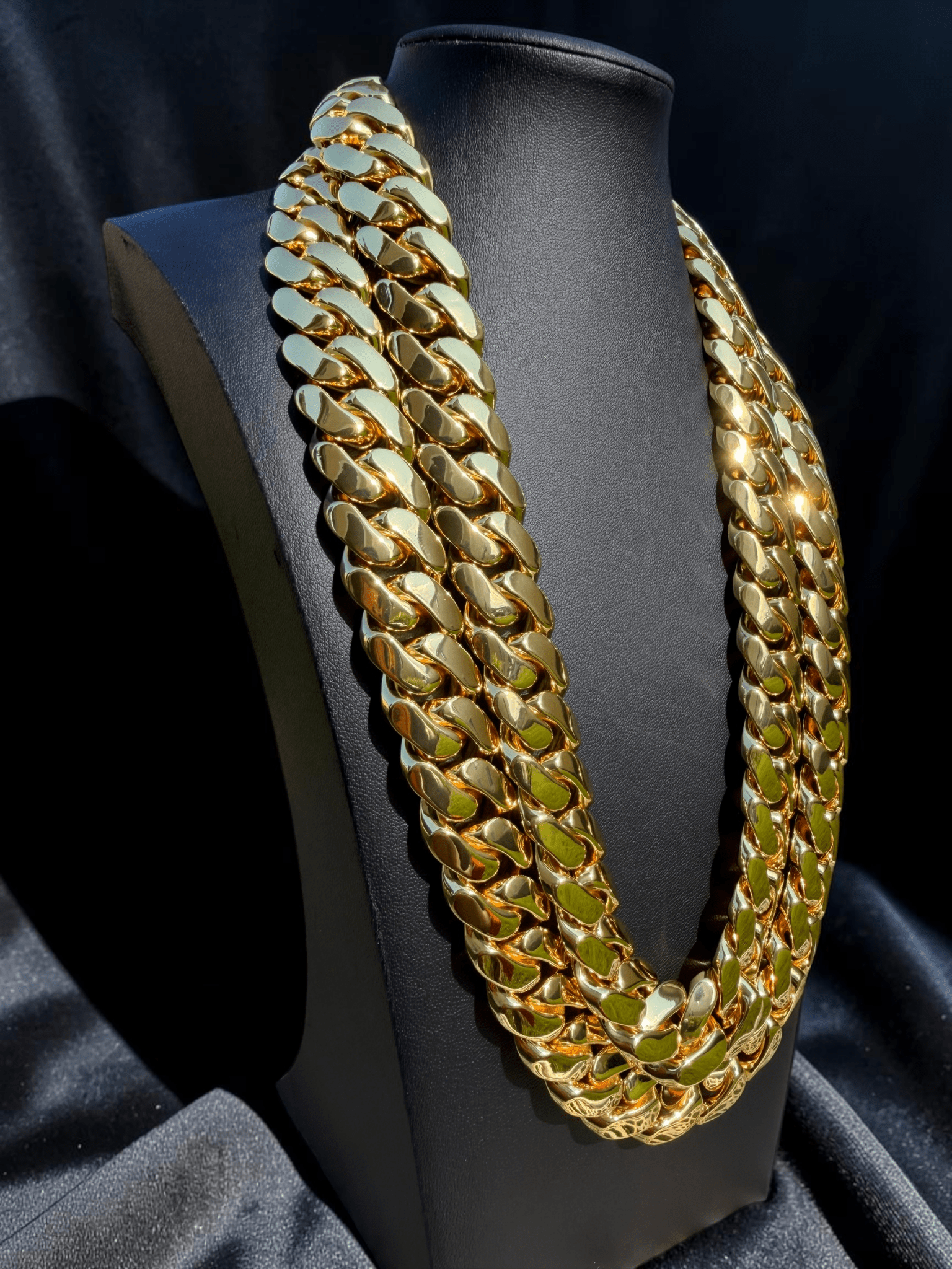2 - 20mm Miami Cuban Link Gold Plated Chains Set - Virtue Jewel16inch16inch