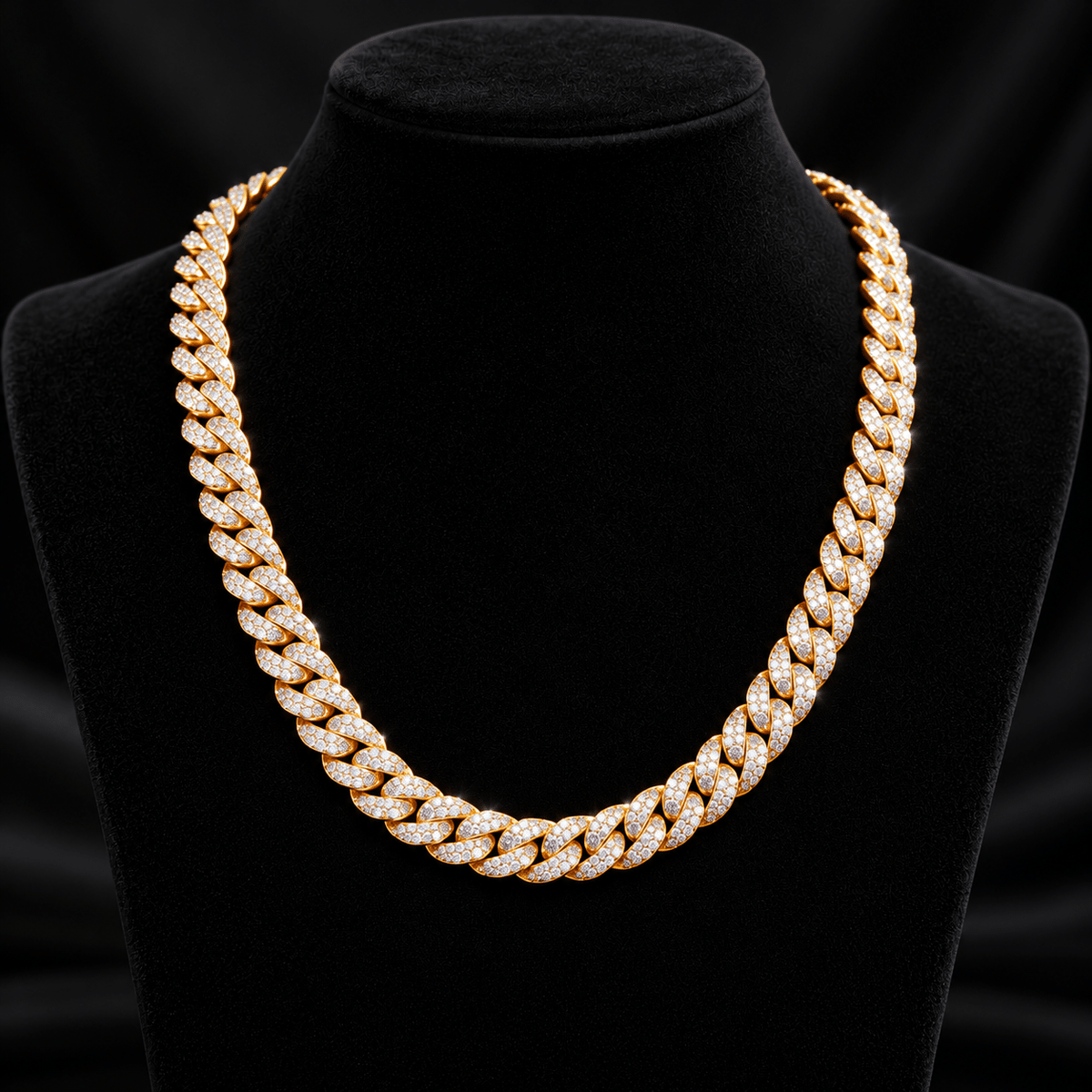 8mm VVS Moissanite Cuban Link Chain – Passes Diamond Tester, Gold & White Gold - Virtue JewelSilver