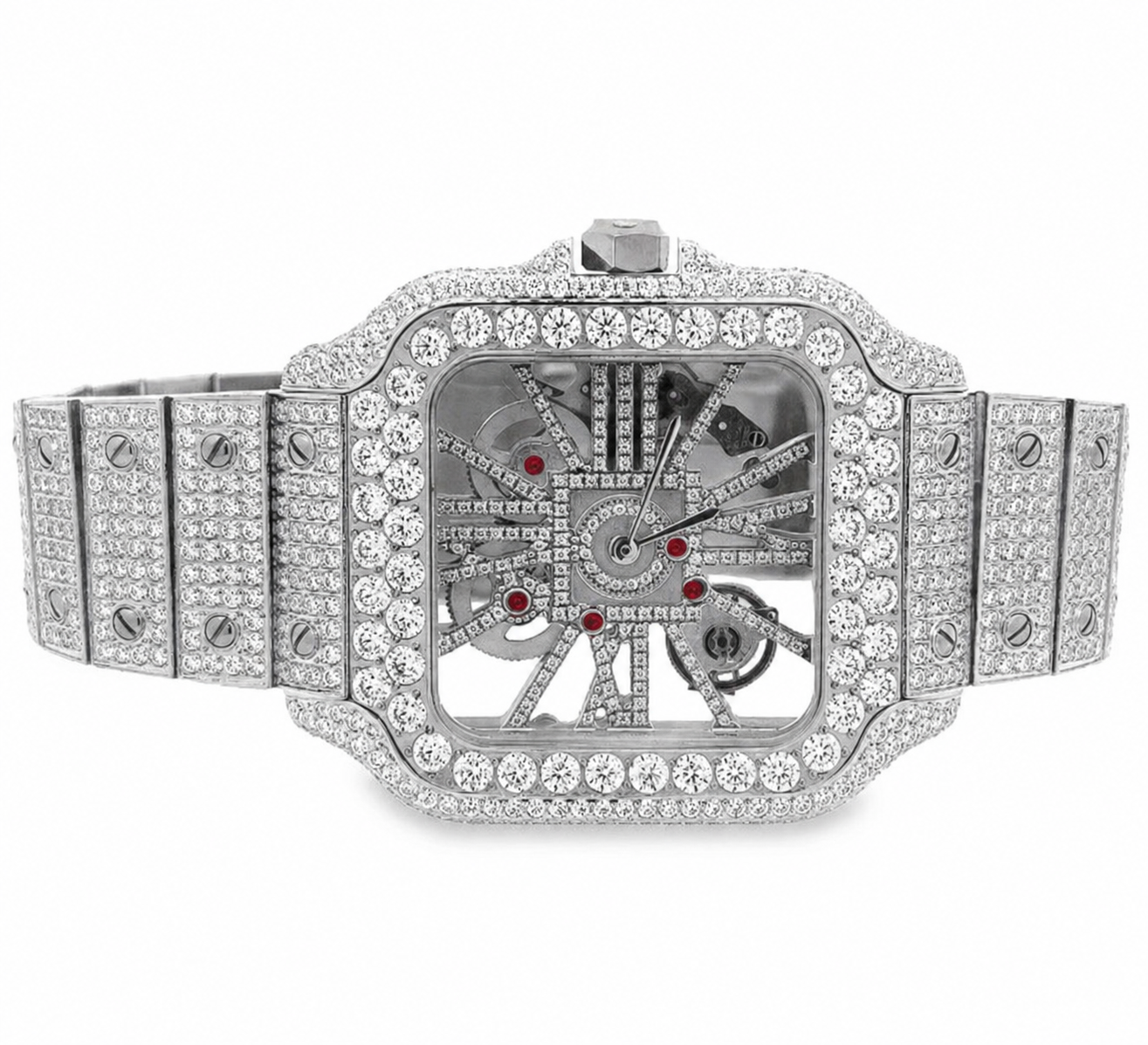 Skeleton Bust Down VVS1 Moissanite Watch