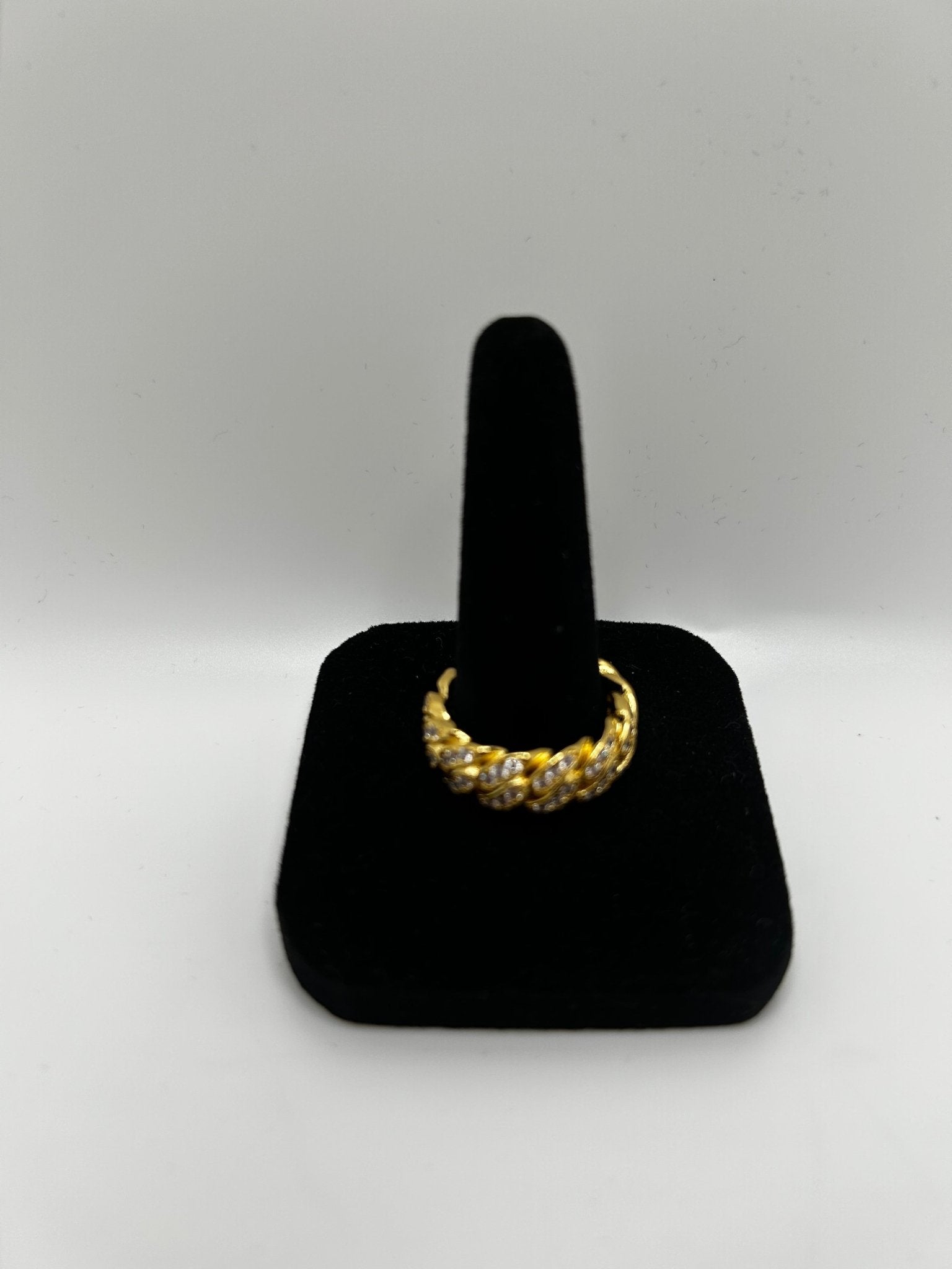 Cuban Ice Drops Stimulated Diamonds Ring - Virtue JewelGold6