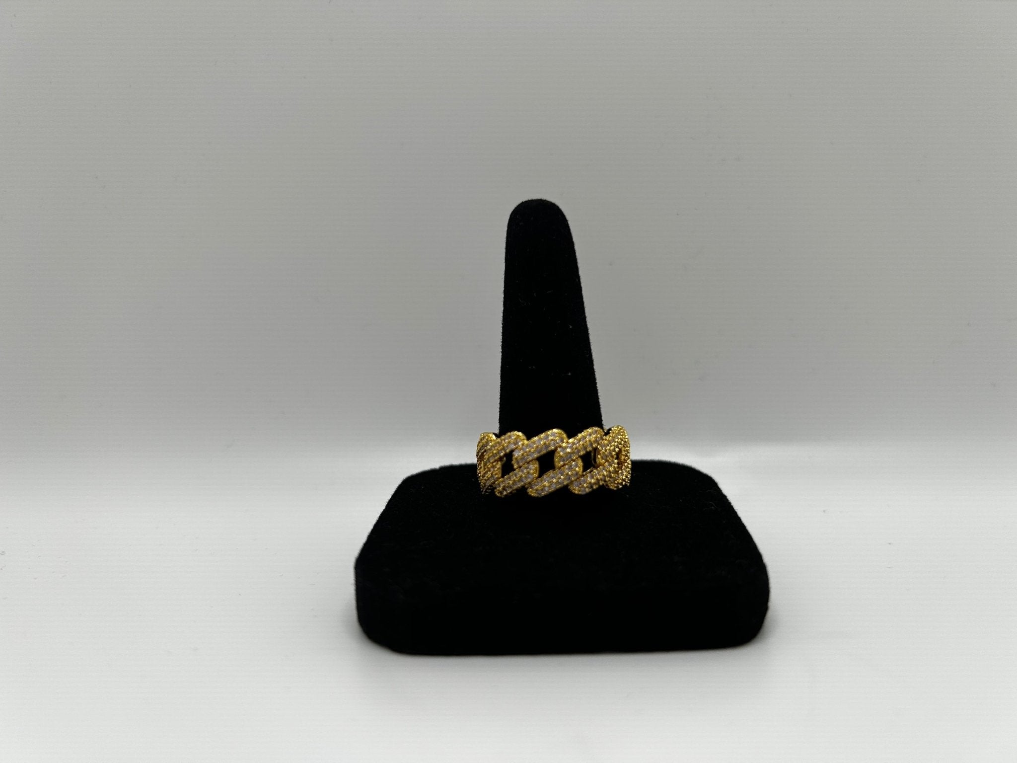 Cuban Iced Out Stimulated Diamonds Ring - Virtue JewelGold6