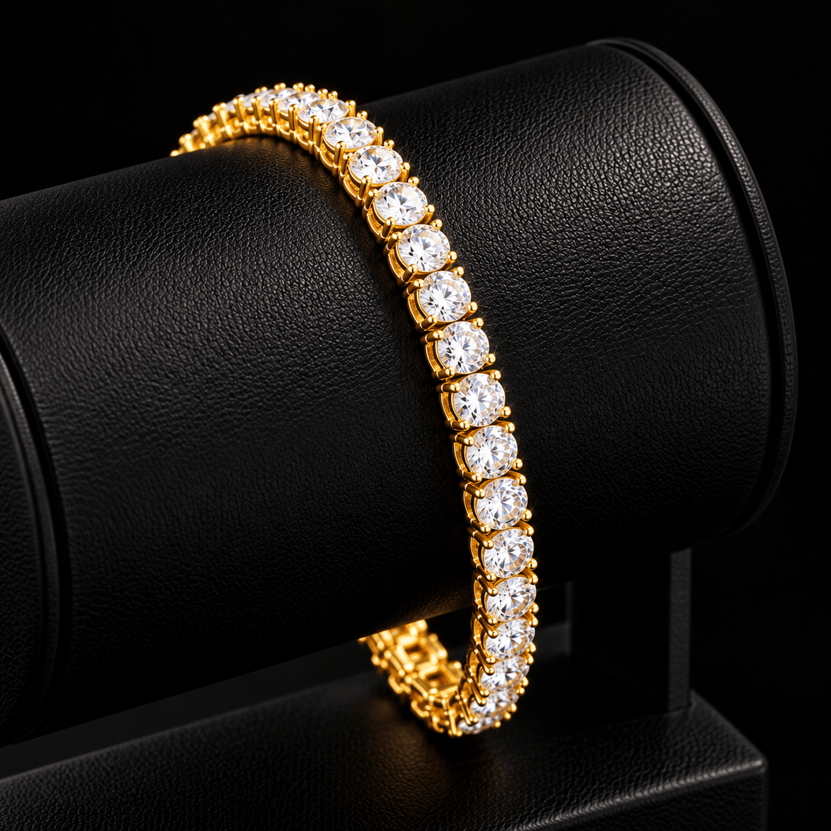 Iced Out 5A CZ Tennis Bracelet – 14K Gold Plated & White Gold - Virtue JewelGold