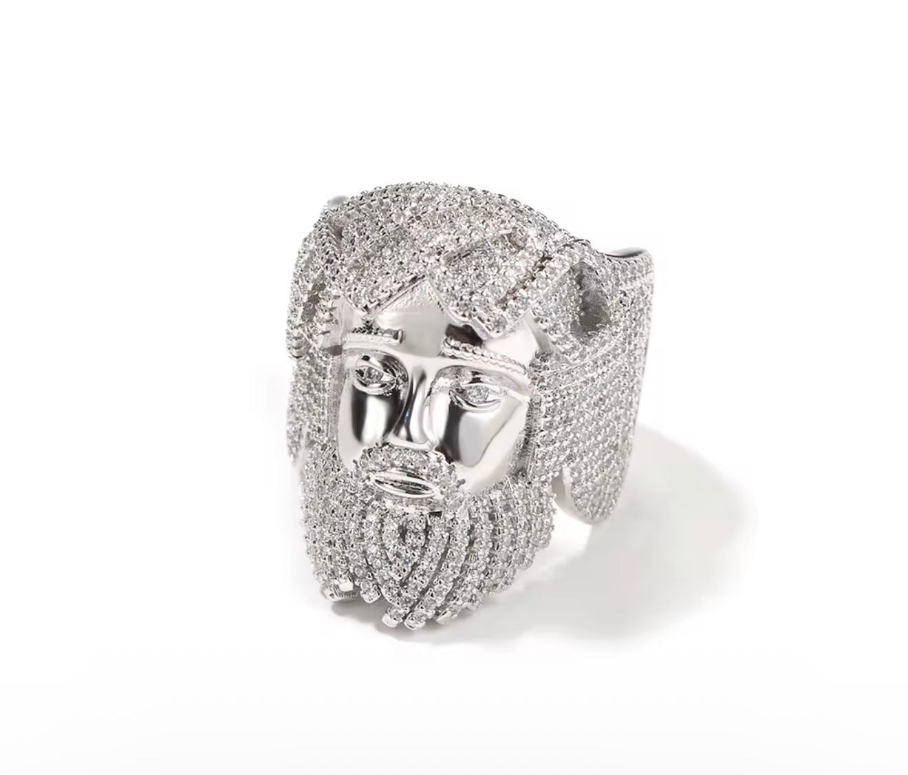 Iced Out Jesus Piece Ring - Virtue JewelGold7Rings