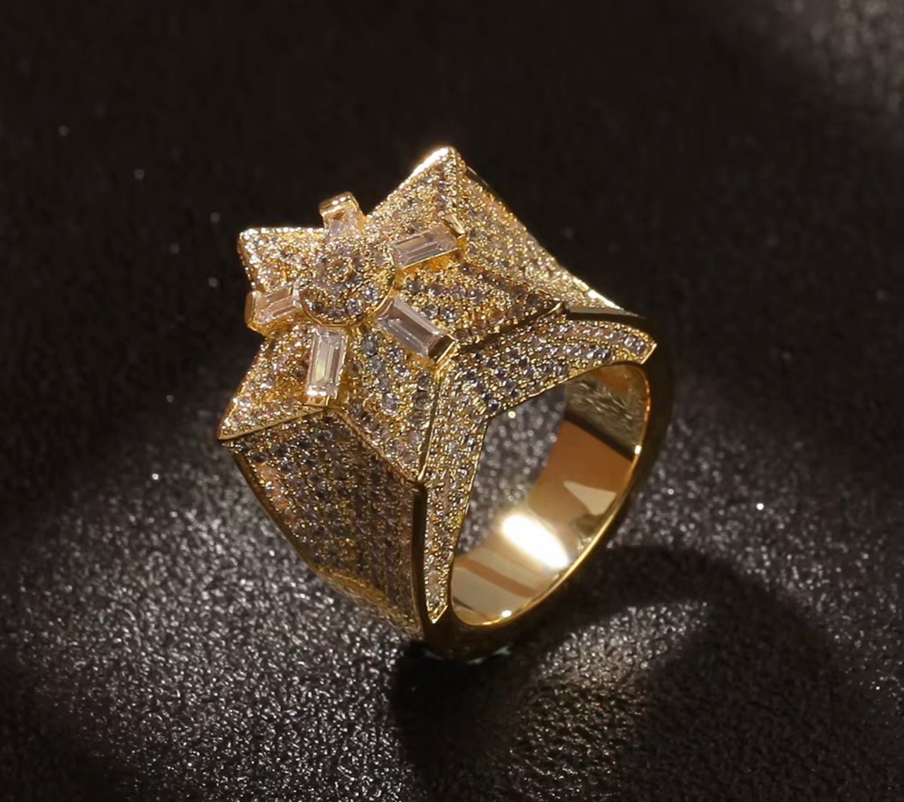 Iced Out Star Ring - Virtue JewelGold8Rings