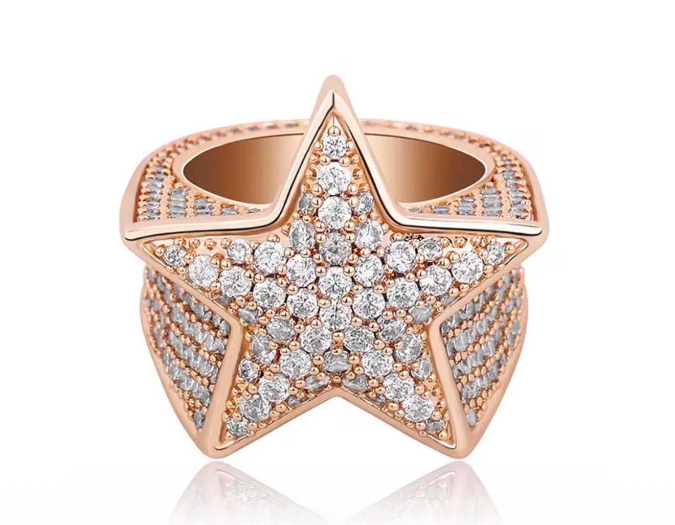 Iced Out Star Ring - Virtue JewelGold7Rings