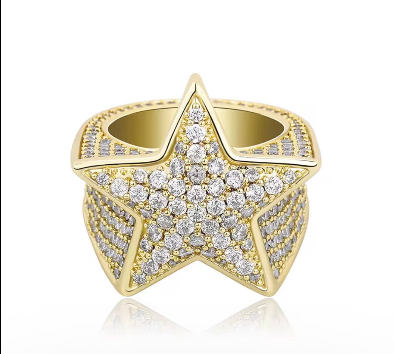 Iced Out Star Ring - Virtue JewelGold7Rings