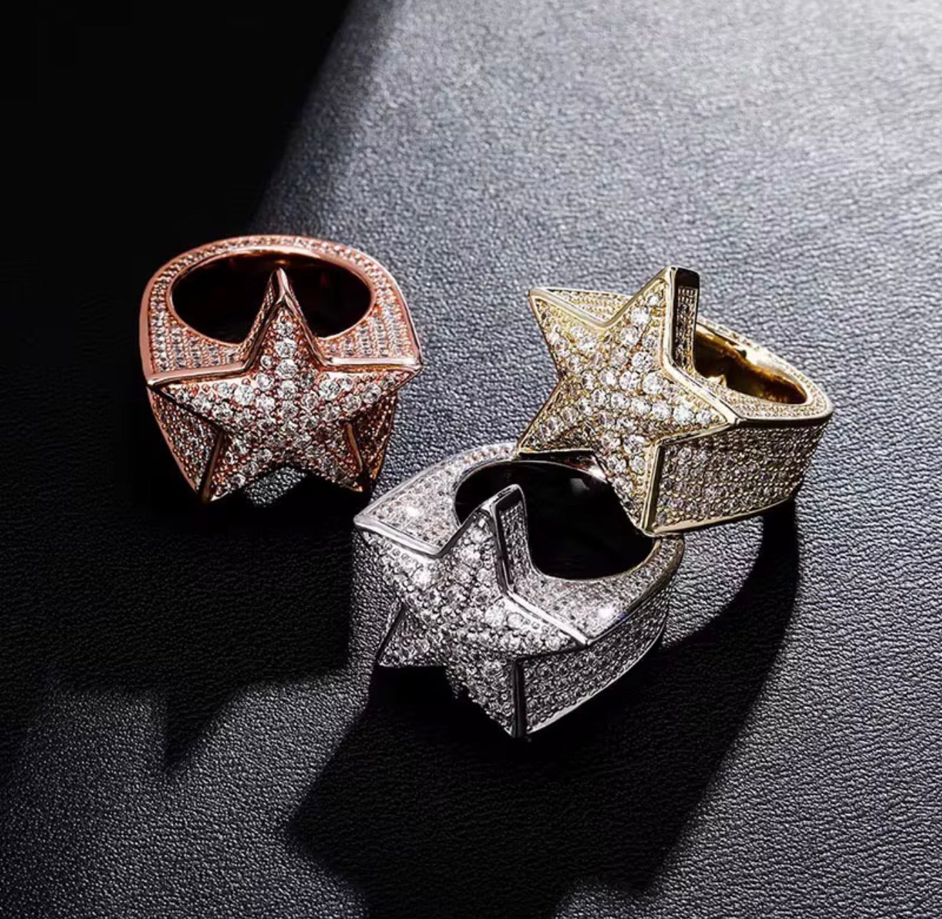 Iced Out Star Ring - Virtue JewelGold7Rings