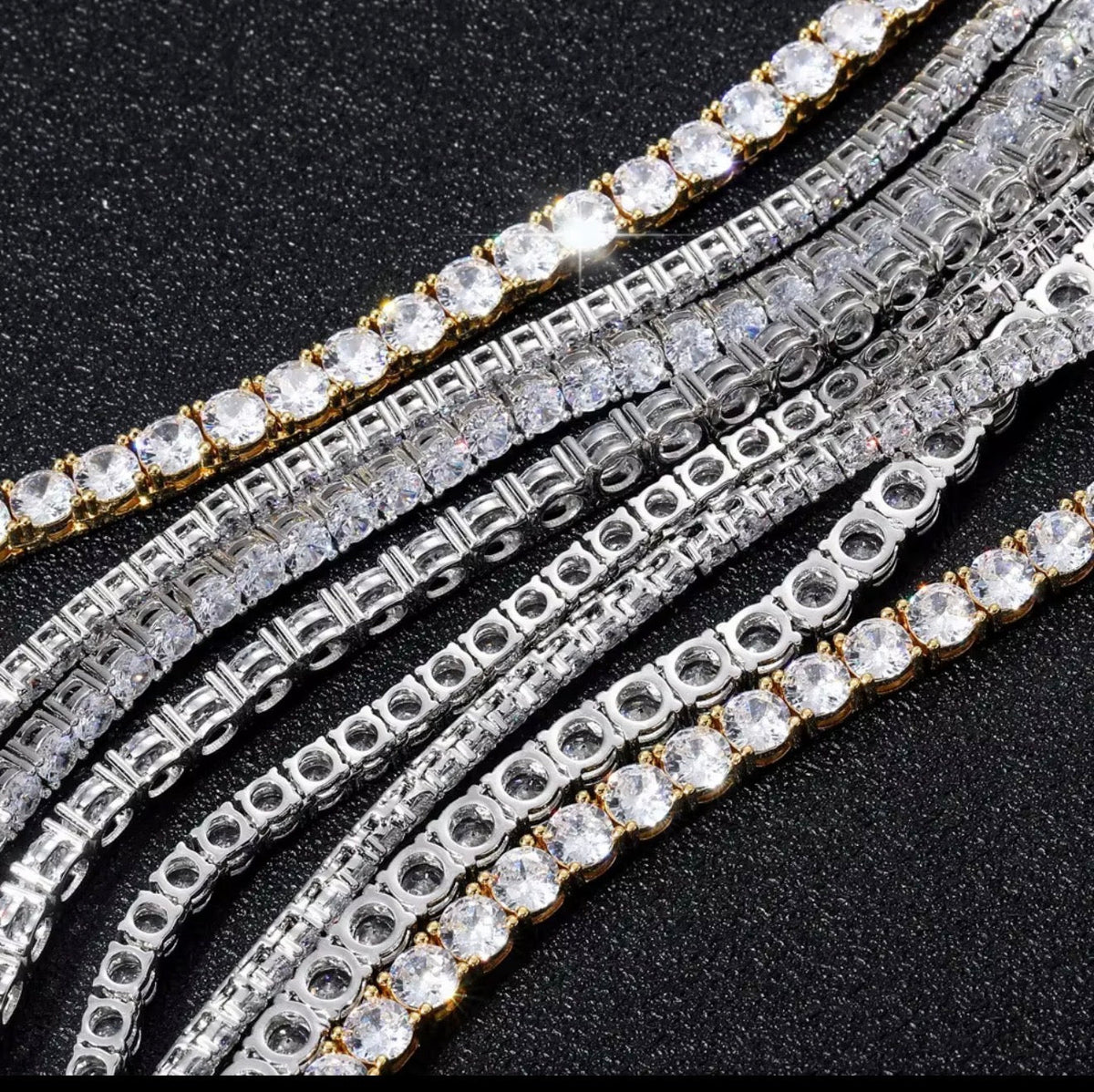 Iced Tennis Bracelet – 18K Gold & White Gold Plated - Virtue Jewel3mmGold6inBracelets