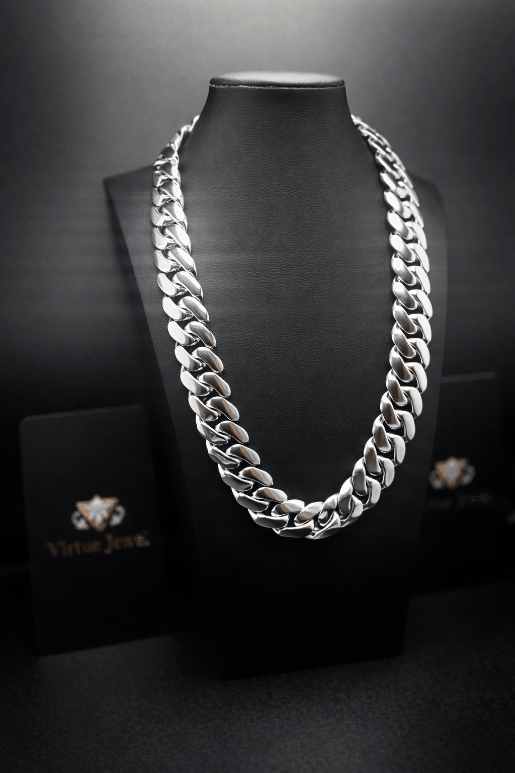 Miami Cuban Link White Gold Plated Chain & Bracelet Set - Virtue Jewel20mm18inch7inch