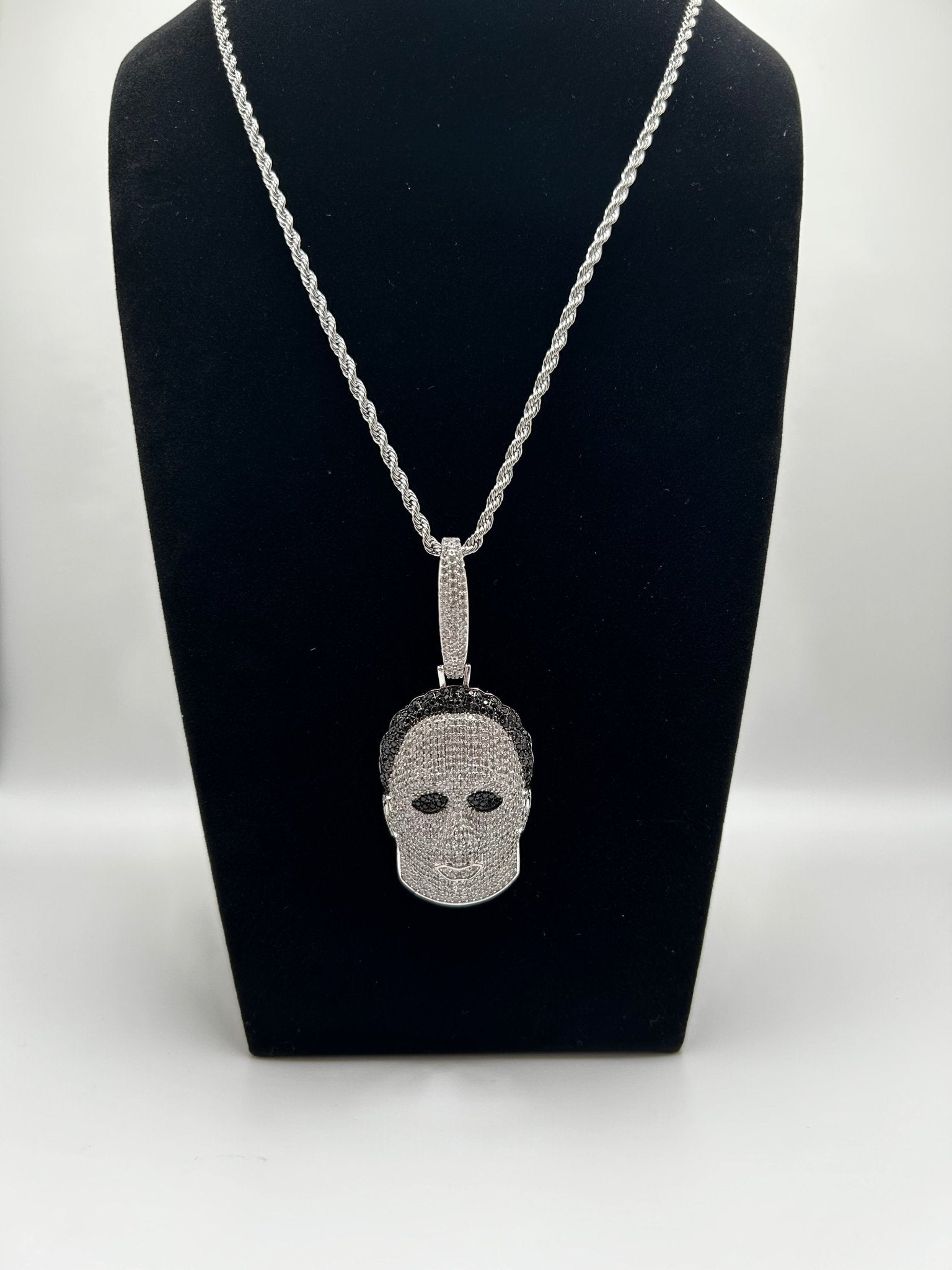 Rope Chain & Michael Halloween Head Pendant Set - Virtue JewelGold18inchNecklace & Pendant