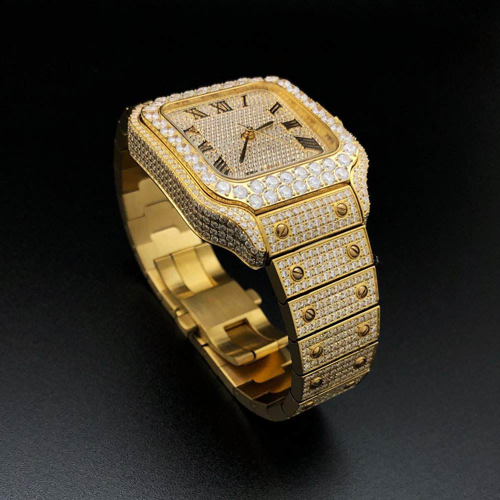 Square Luxury Moissanite Watch - Virtue JewelSilver