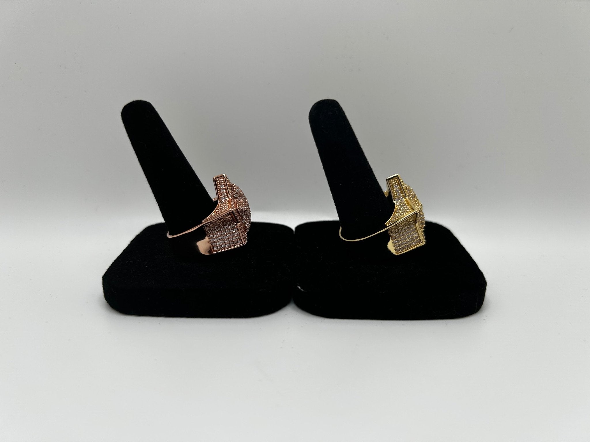 Star Up Iced Out Stimulated Diamonds Rings - Virtue JewelRose gold6