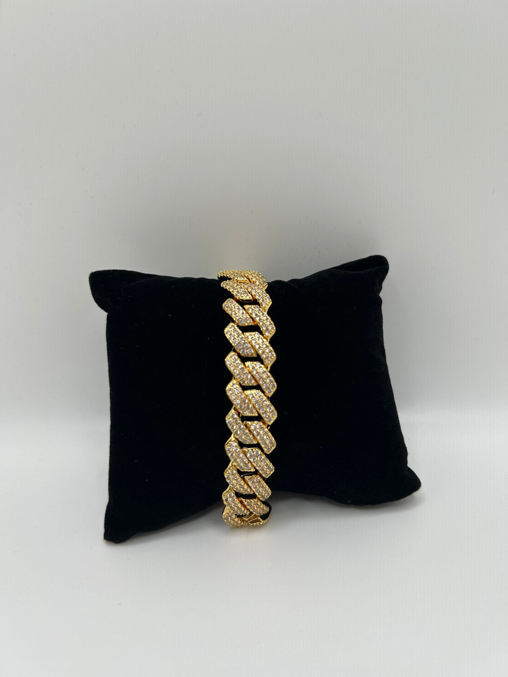 14MM FLAT CUBAN ICED OUT STIMULATED DIAMONDS Bracelet - Virtue Jewel7inchSilver