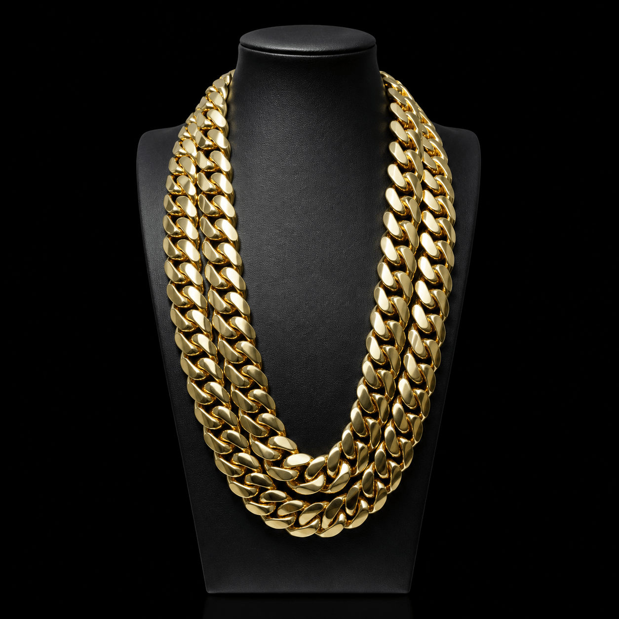 2 - 20mm Miami Cuban Link Gold Plated Chains Set - Virtue Jewel16inch16inch
