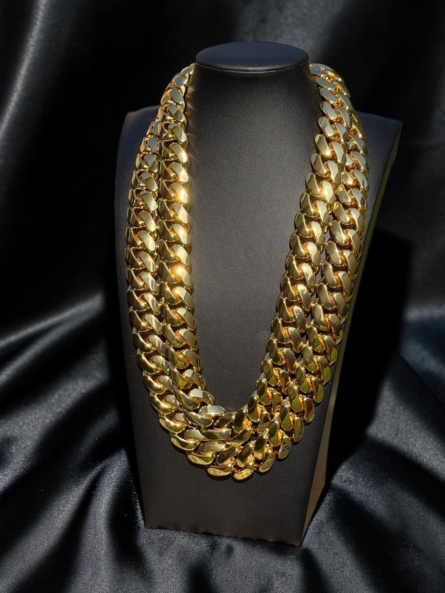 2 - 20mm Miami Cuban Link Gold Plated Chains Set - Virtue Jewel16inch16inch
