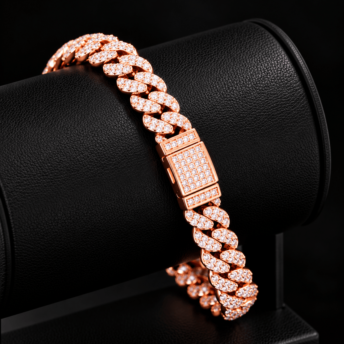 6mm Iced Out Cuban Link Bracelet – AAAAA CZ, Gold White Gold & Rose Gold - Virtue JewelWhite Gold