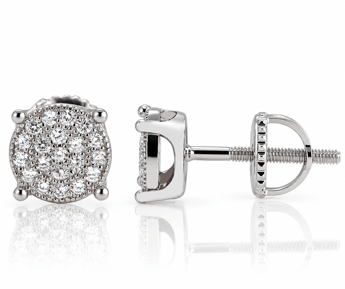7mm S925 Sterling Silver CZ Diamond Stud Earrings - Virtue Jewel7mmEarrings