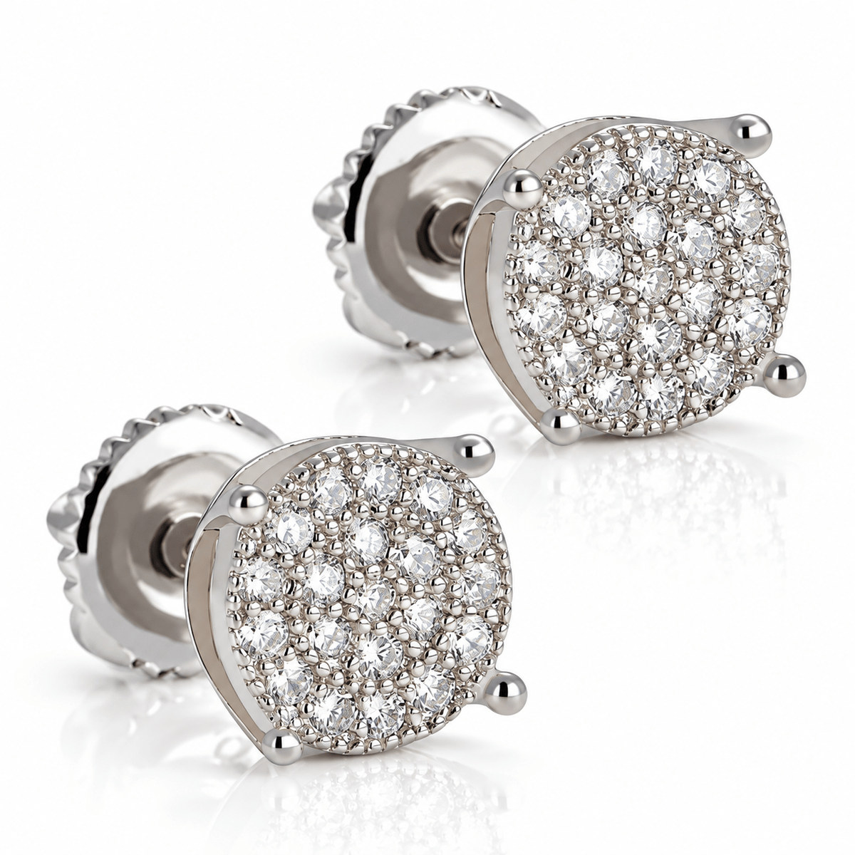 7mm S925 Sterling Silver CZ Diamond Stud Earrings - Virtue Jewel7mmEarrings