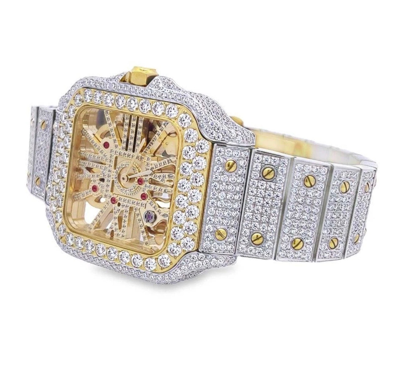 Skeleton Bust Down VVS1 Moissanite Watch