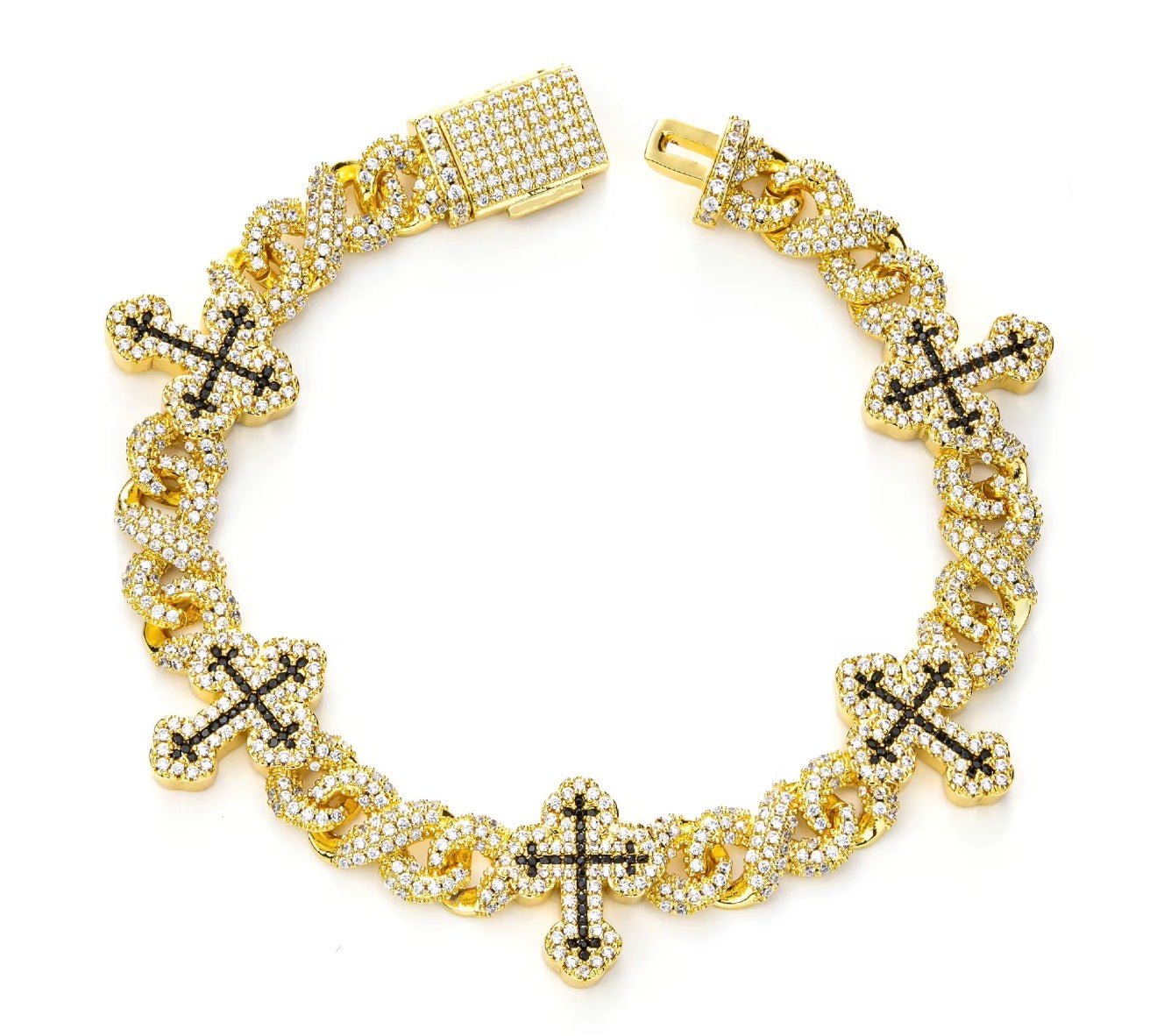 Cross Infinity Link Bracelet - Virtue JewelGold7"Bracelets