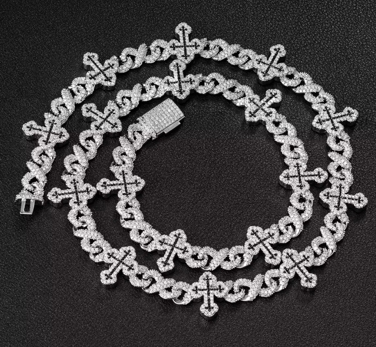 Cross Infinity Link Chain - Virtue JewelGold16"Chains