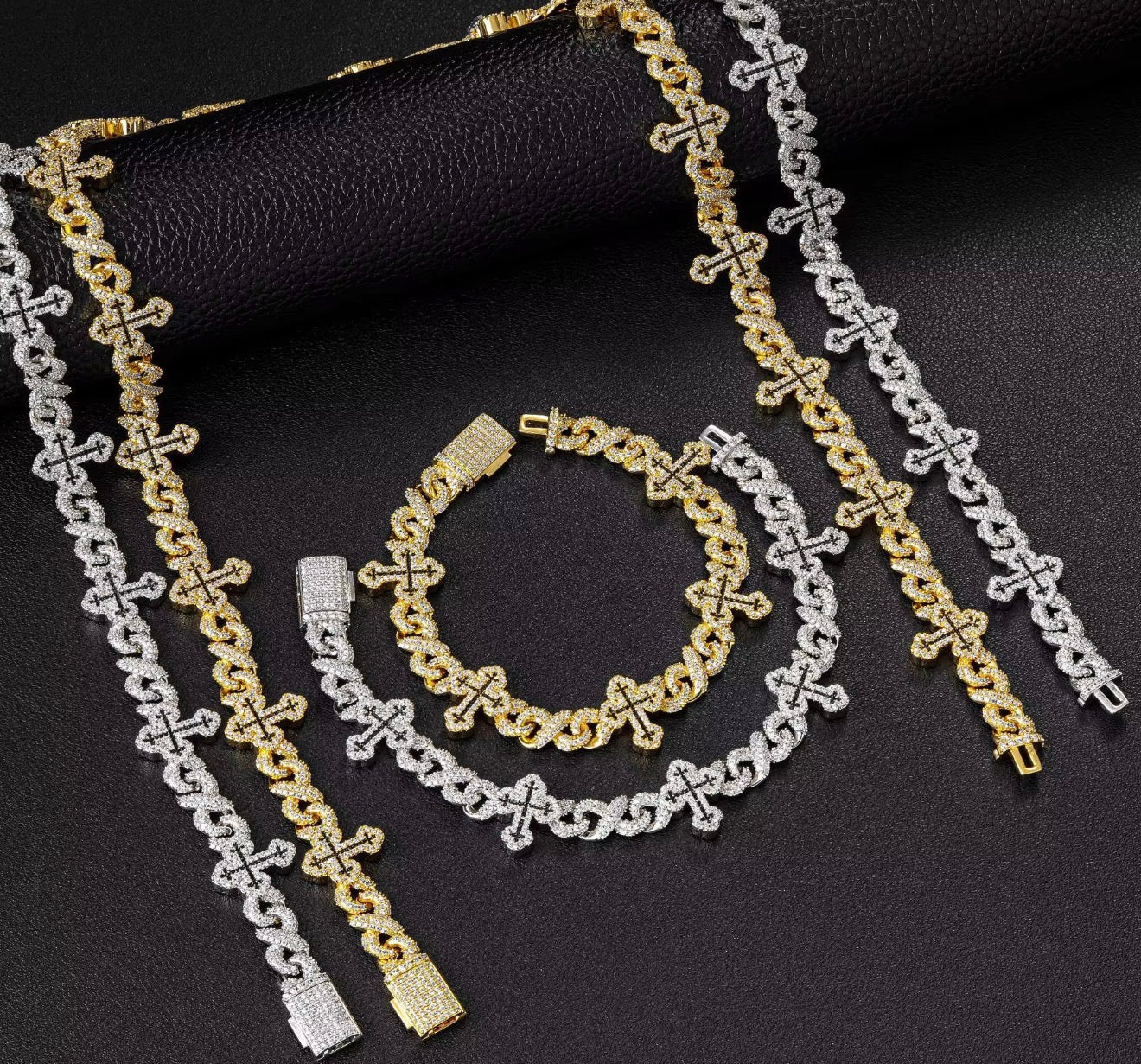 Cross Infinity Link Chain - Virtue JewelGold16"Chains