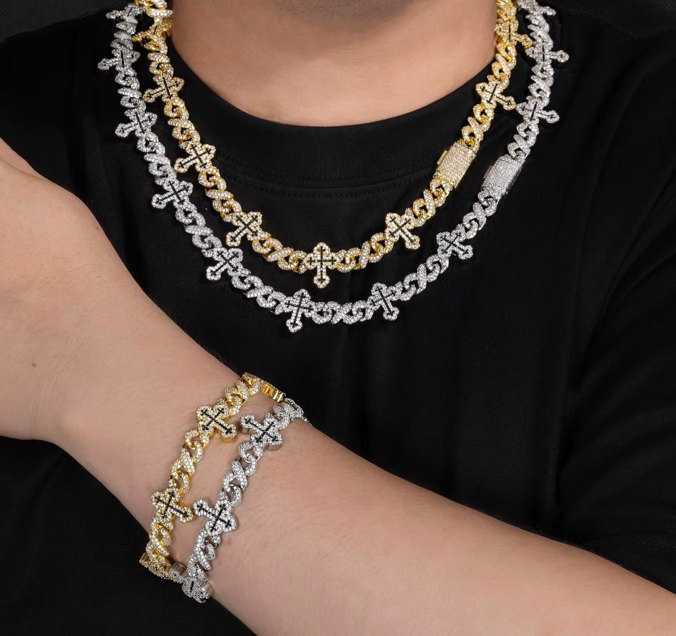 Cross Infinity Link Chain - Virtue JewelGold16"Chains