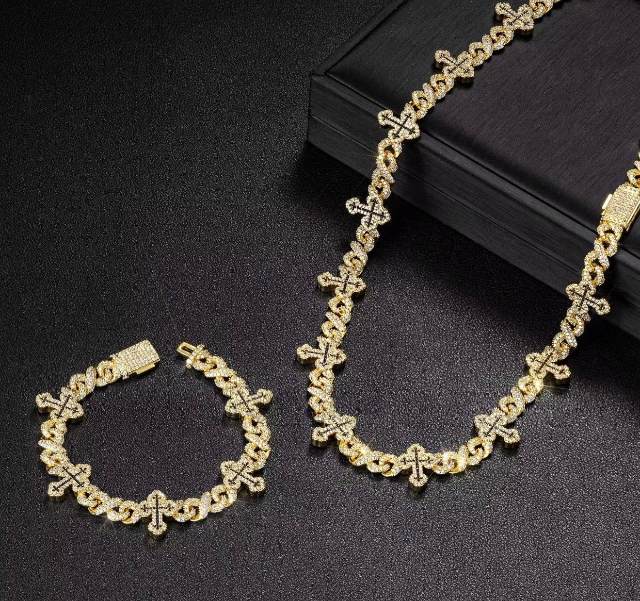 Cross Infinity Link Chain - Virtue JewelGold16"Chains