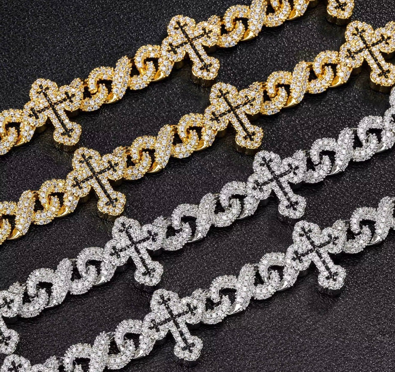 Cross Infinity Link Chain - Virtue JewelGold16"Chains