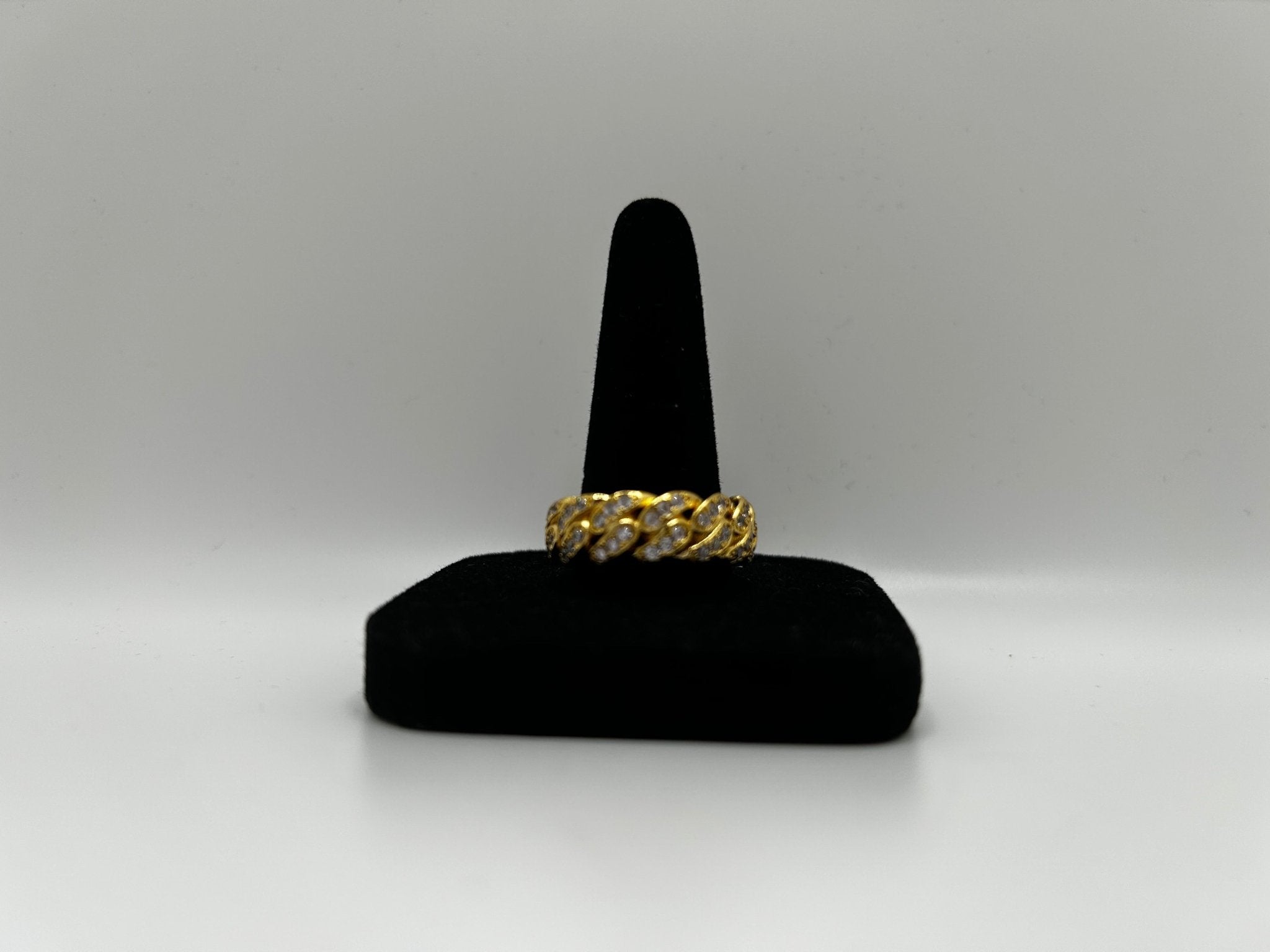 Cuban Ice Drops Stimulated Diamonds Ring - Virtue JewelGold6