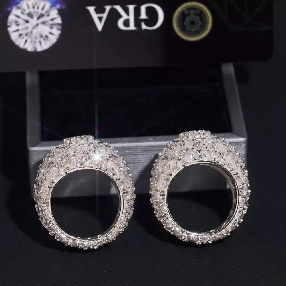 Hiphop Rock Iced Bling D Color Marquise Moissanite Party Ring for Men 925 Sterling Silver Diamond Luxury Rings Pass Tester Gra - Virtue Jewel10Ring