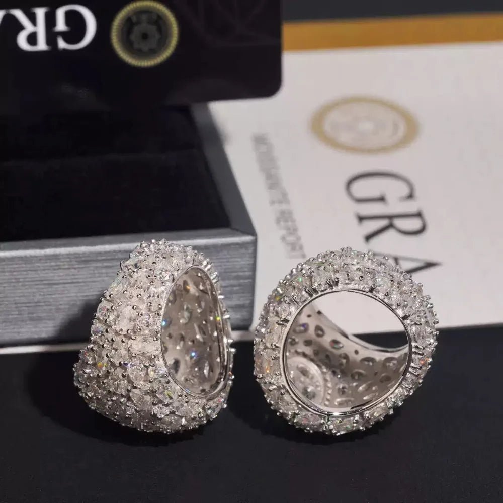 Hiphop Rock Iced Bling D Color Marquise Moissanite Party Ring for Men 925 Sterling Silver Diamond Luxury Rings Pass Tester Gra - Virtue Jewel10Ring