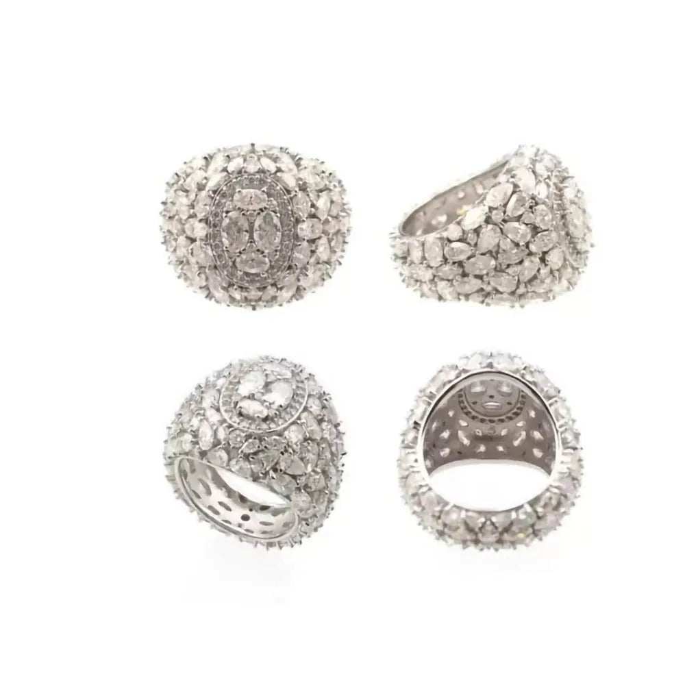 Hiphop Rock Iced Bling D Color Marquise Moissanite Party Ring for Men 925 Sterling Silver Diamond Luxury Rings Pass Tester Gra - Virtue Jewel10Ring