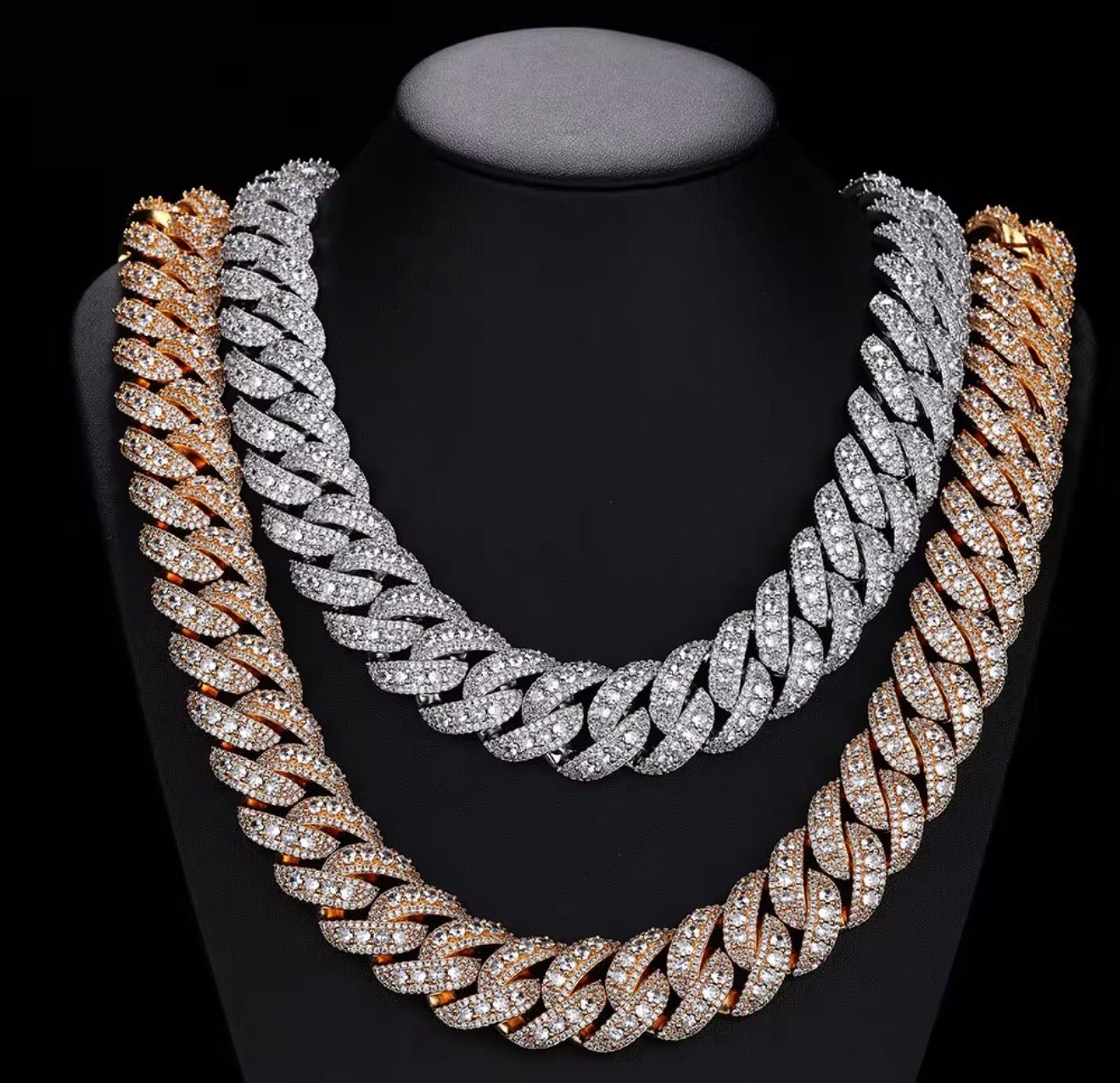 Iced Bubble Cuban Link Chain - Virtue JewelGold18"Chain