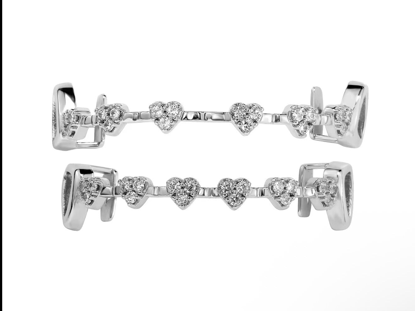 Iced Heart Grillz — Top & Bottom Set - Virtue JewelGoldGrillz