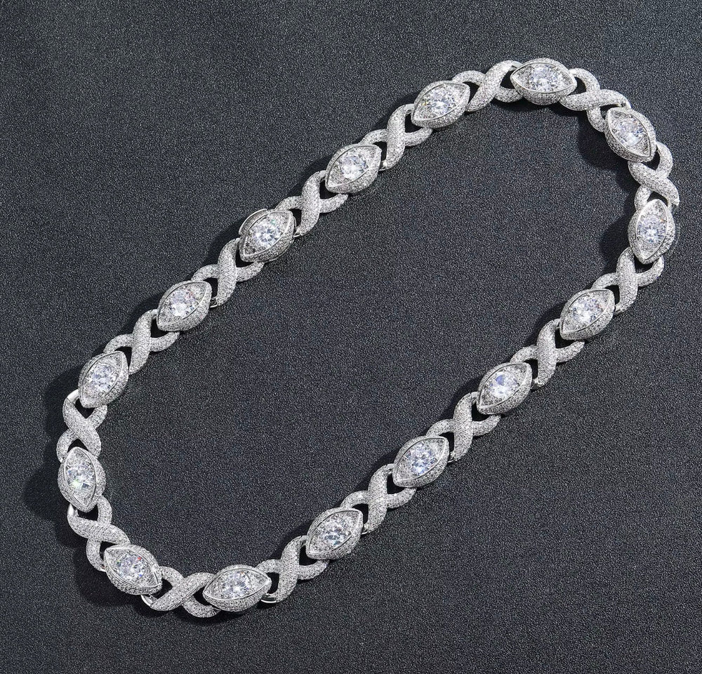 Iced Out Eyes Infinity Link Chain