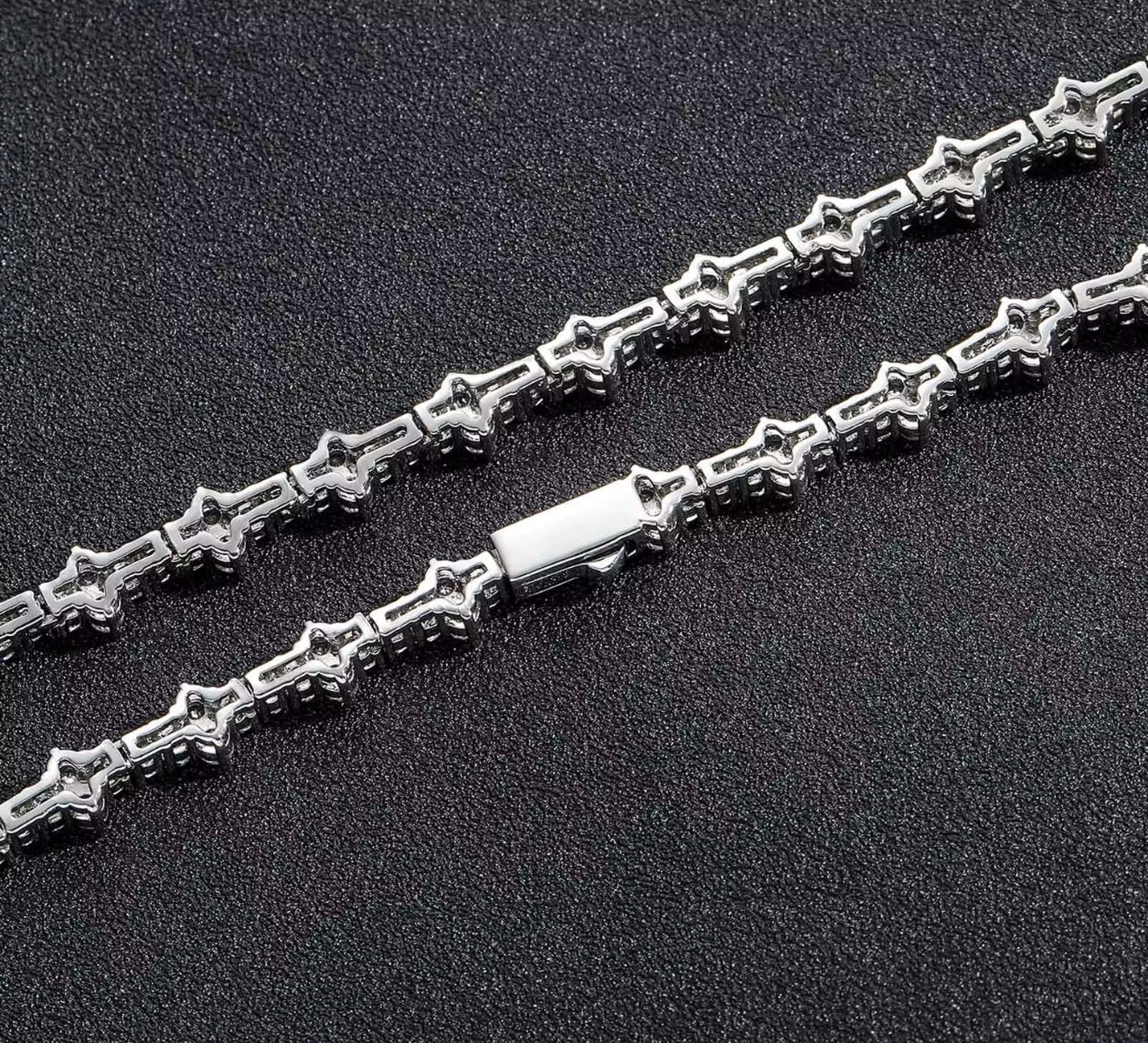 Iced Out Flower Cluster Tennis Bracelet - Virtue JewelGold7 inchesBracelets