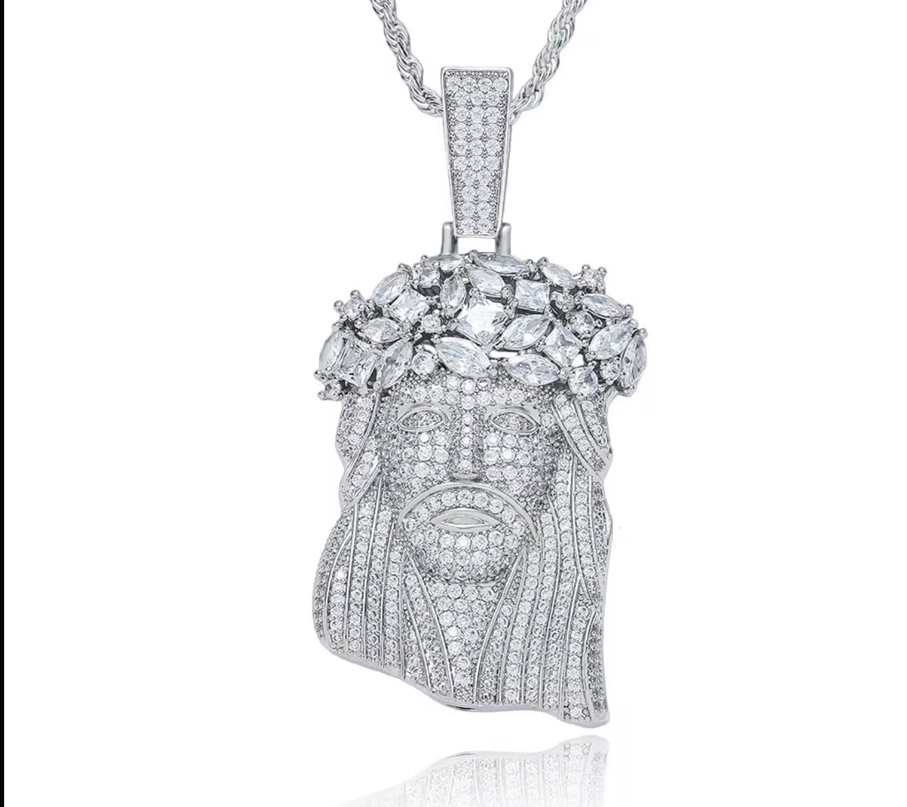 Iced Out Jesus Piece Pendant (Rope Chain Included) - Virtue JewelGold20"Pendants