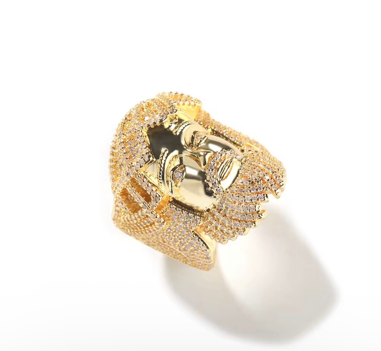 Iced Out Jesus Piece Ring - Virtue JewelGold7Rings