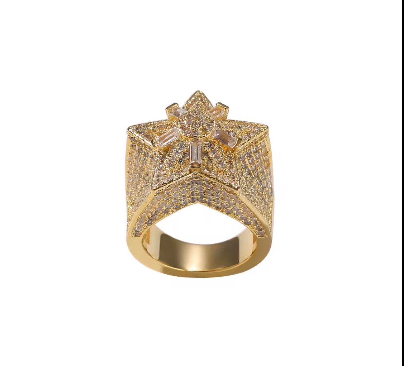 Iced Out Star Ring - Virtue JewelGold8Rings
