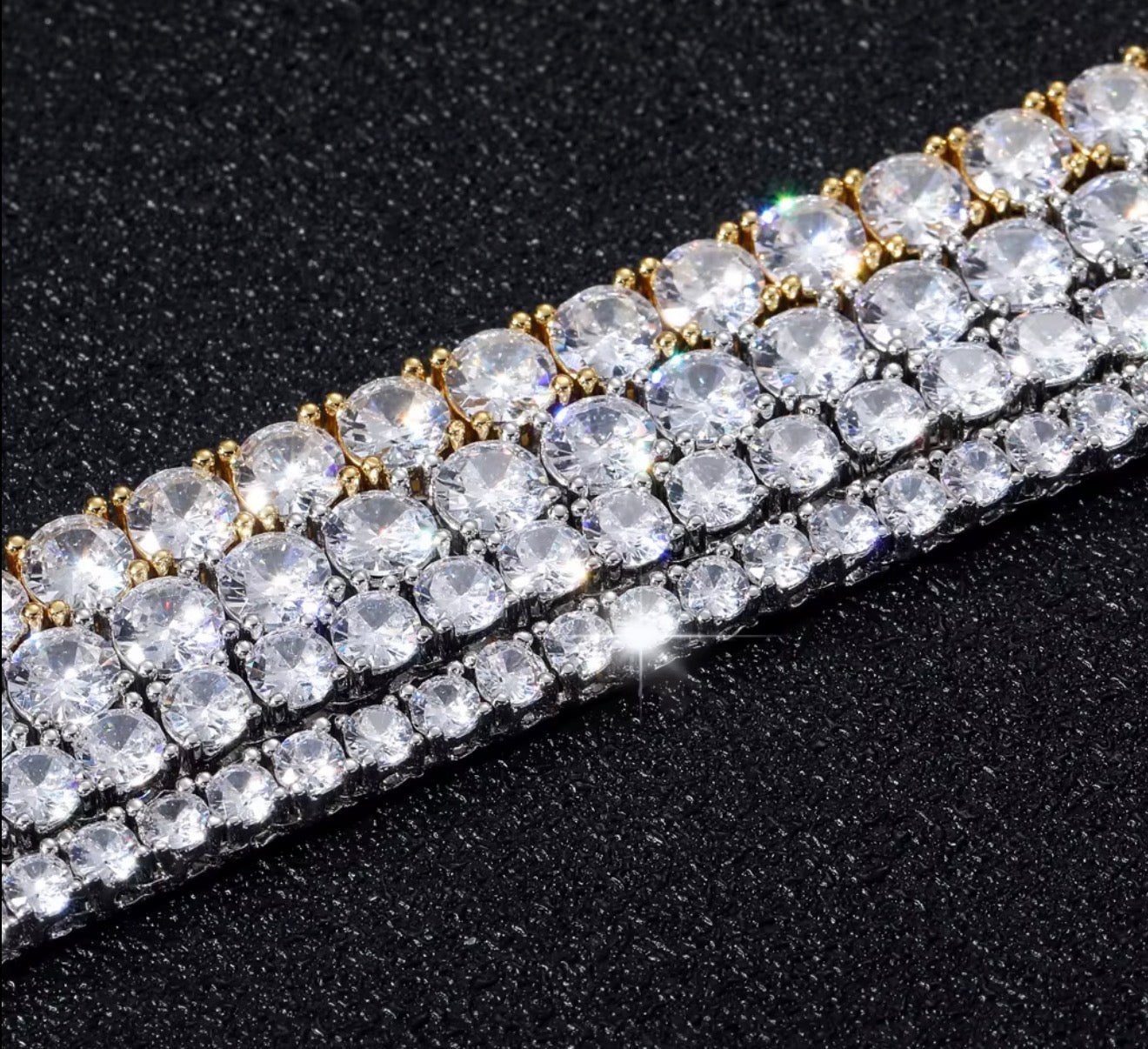 Iced Out Tennis Chain Necklace - Virtue JewelGold3mm16 inchesNecklaces