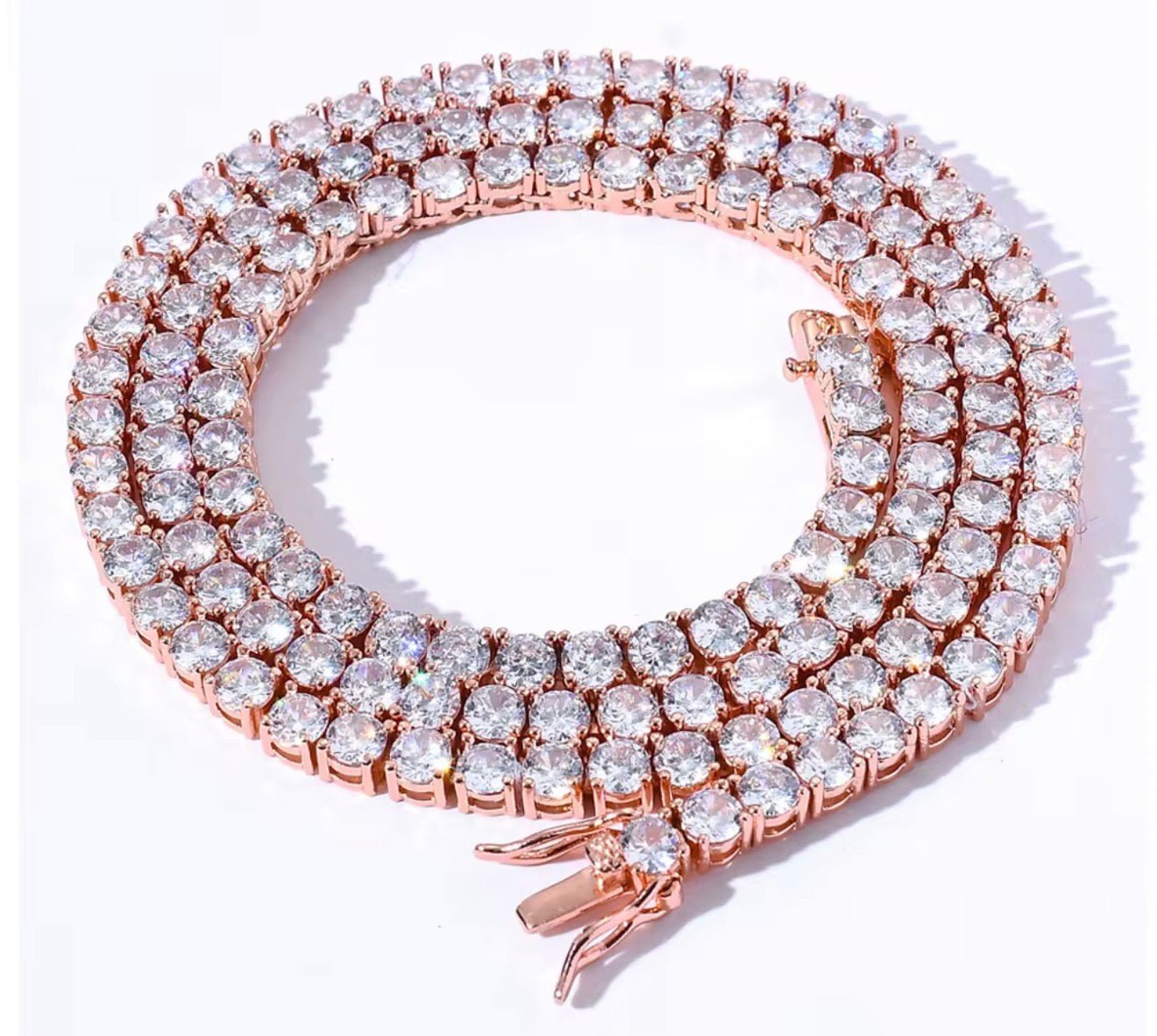 Iced Out Tennis Chain Necklace - Virtue JewelGold3mm16 inchesNecklaces