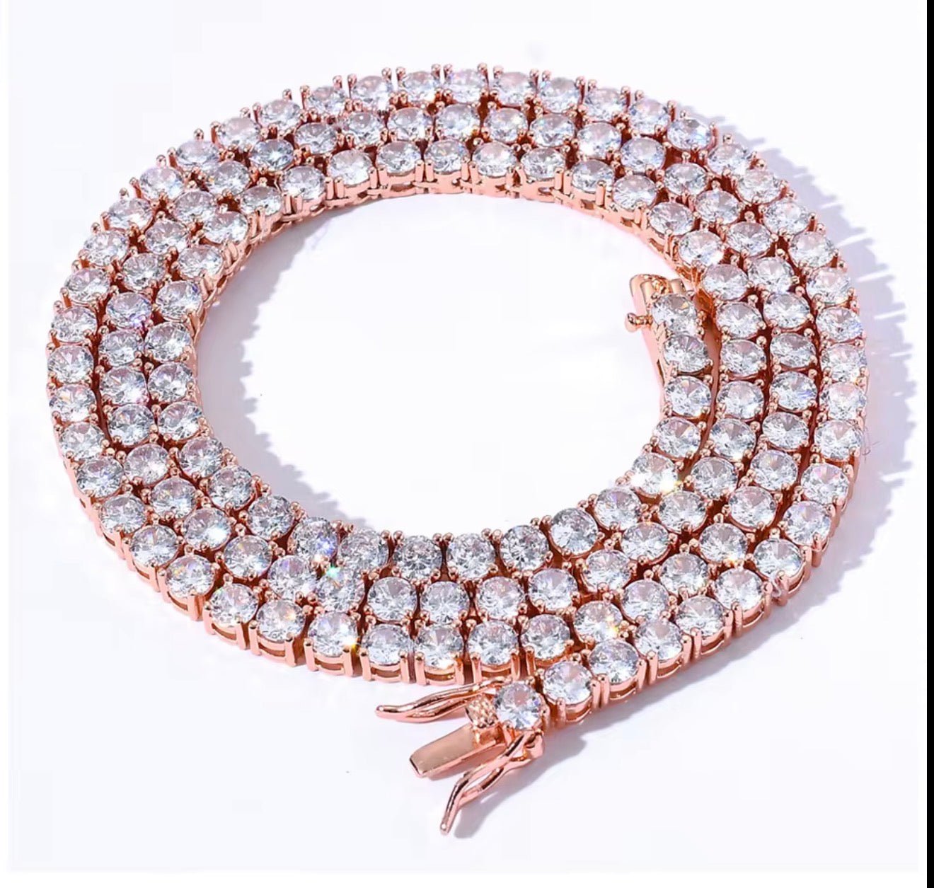 Iced Out Tennis Chain Necklace - Virtue JewelGold3mm16 inchesNecklaces