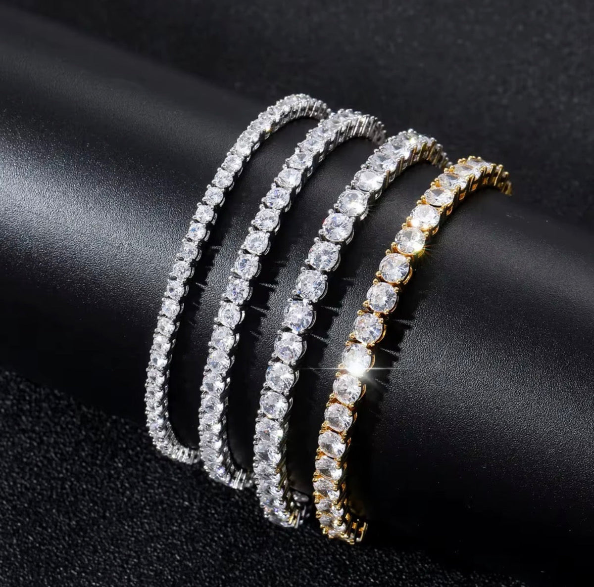 Iced Tennis Bracelet – 18K Gold & White Gold Plated - Virtue Jewel3mmGold6inBracelets