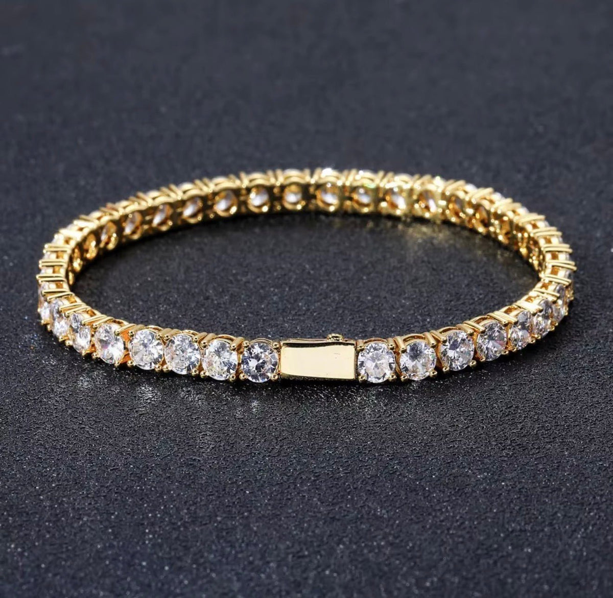 Iced Tennis Bracelet – 18K Gold & White Gold Plated - Virtue Jewel3mmGold6inBracelets