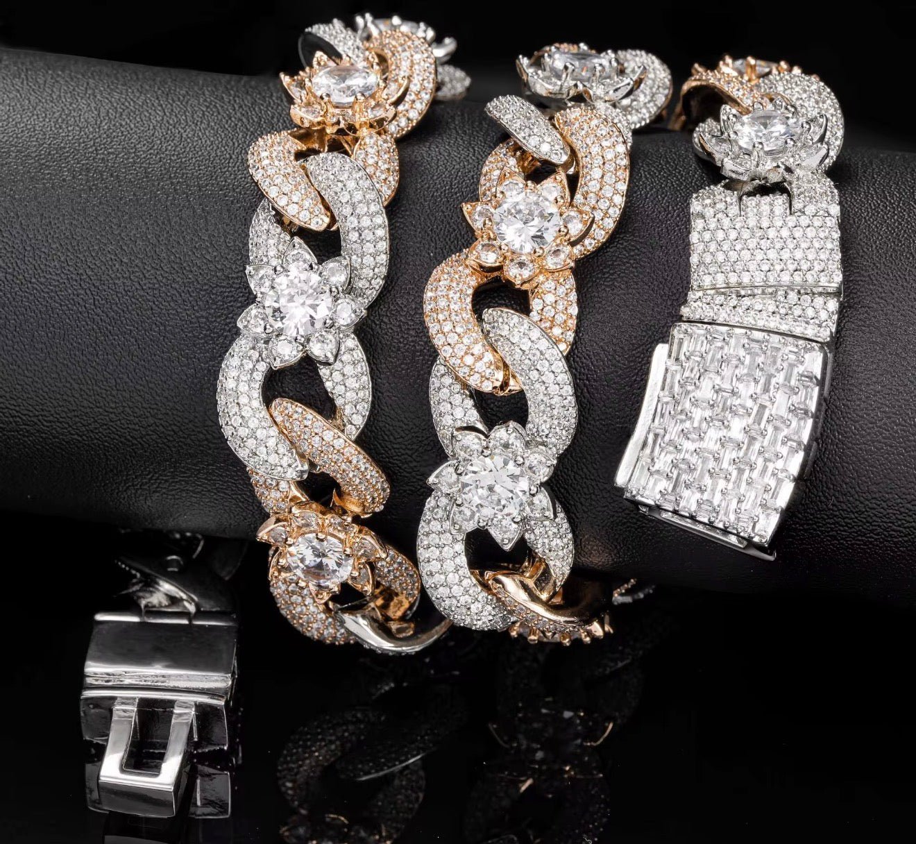 Infinity Floral CZ Cuban Link Chain - Virtue JewelSilver16"Chains