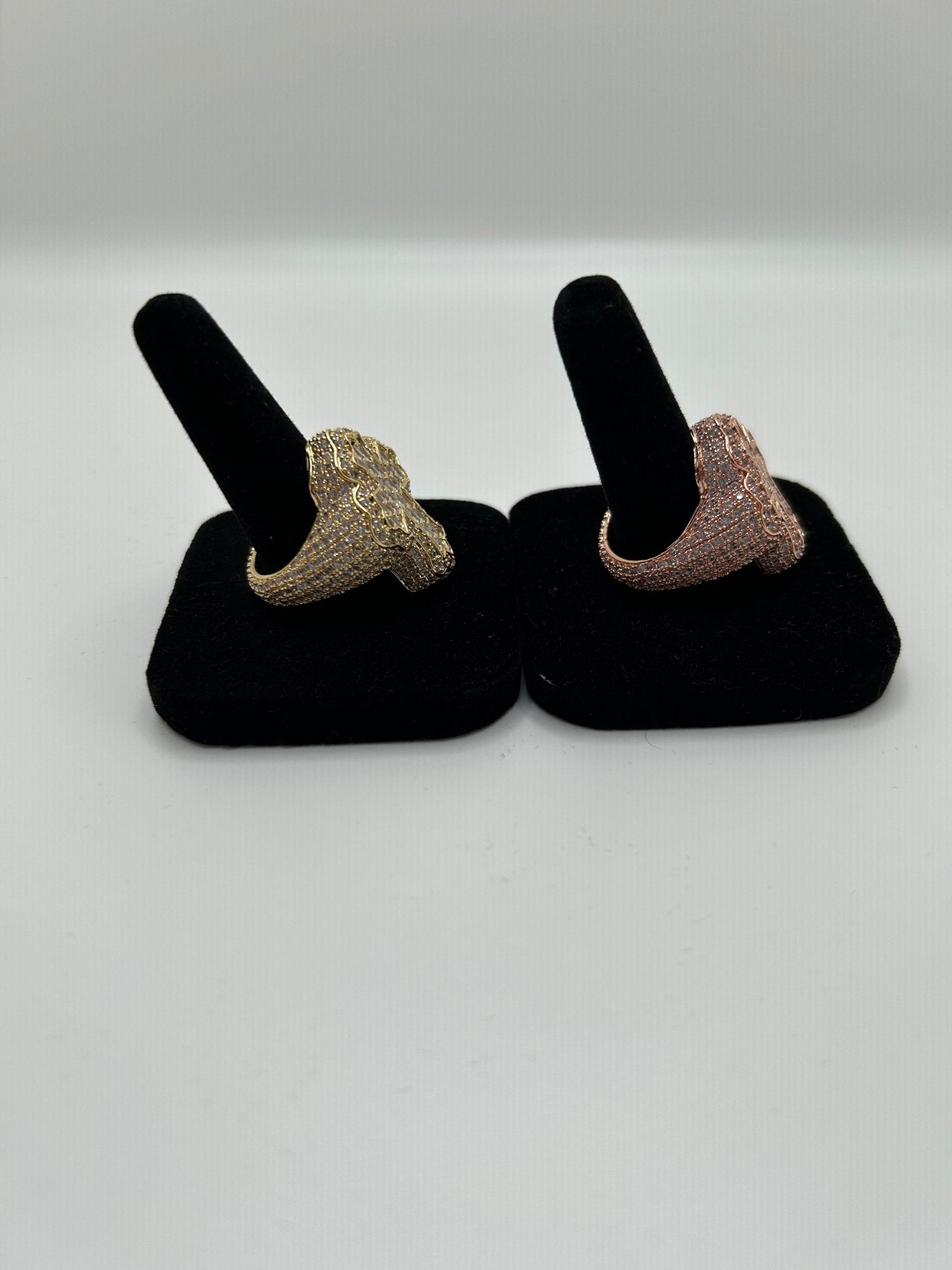 Jesus Cross Fully Iced Out Baguette Rings - Virtue Jewel10Gold