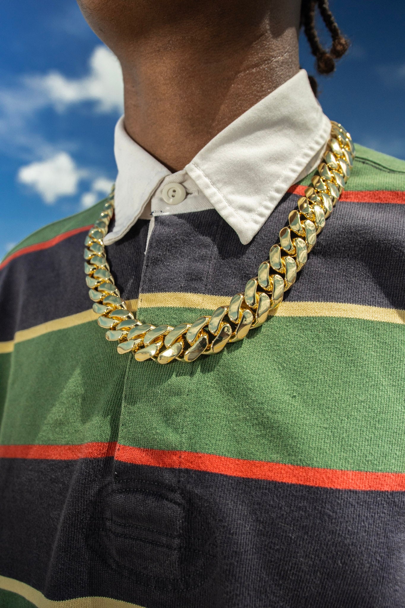 Miami Cuban Link Gold Plated Chain - Jewels18 inches12mmDiamond