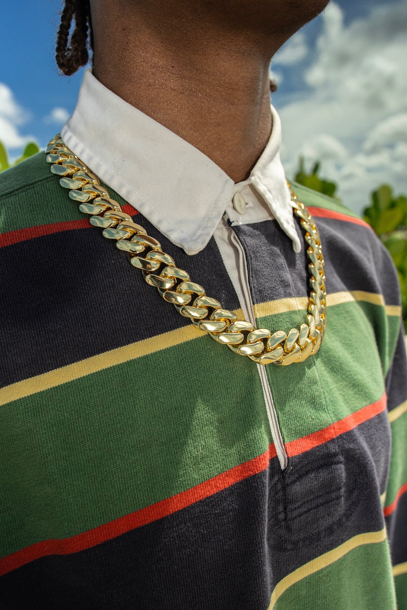 Miami Cuban Link Gold Plated Chain - Jewels18 inches12mmDiamond